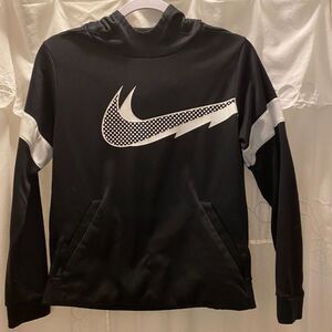 Nike Dri-Fit Hoodie Swoosh Logo Long Sleeve Boys Youth Size L